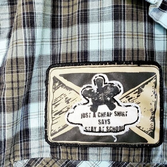 J.A.C.H.S western style plaid button down extra large - Picture 6 of 13